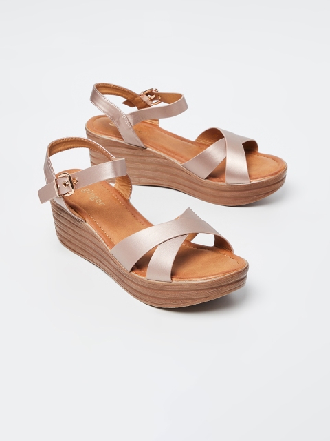 

Ginger by Lifestyle Women Pink Solid Sandals