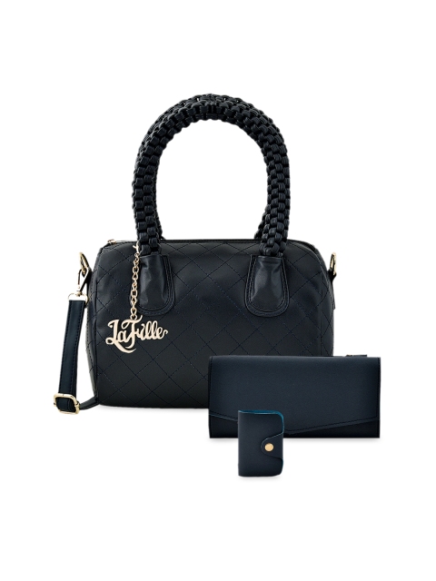 

LaFille Blue Solid Hand Bag Set