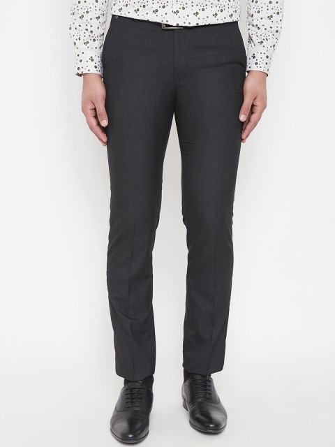 

Canary London Men Black Smart Slim Fit Solid Regular Trousers