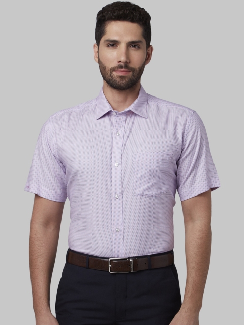 

Park Avenue Men Red & Blue Regular Fit Printed Formal Shirt