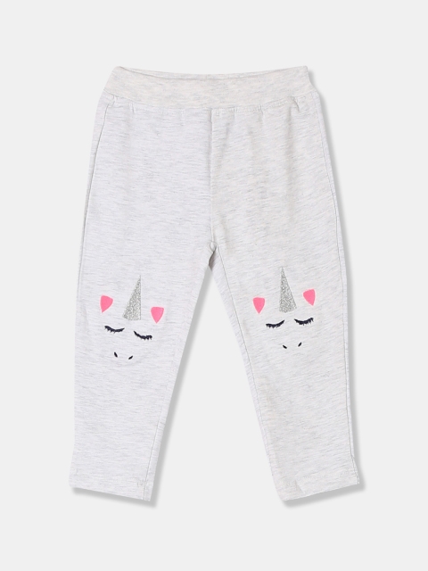 

Donuts Infant Girls Grey Solid Ankle-Length Leggings