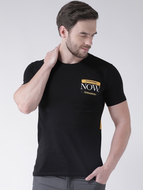 

Rex Straut Jeans Men Black Printed Round Neck T-shirt