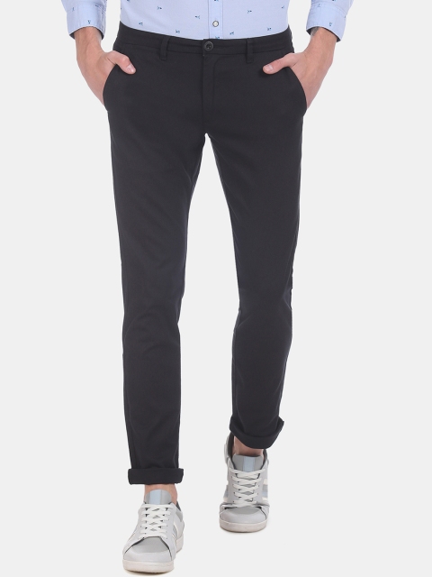 

Ruggers Men Blue Tapered Fit Solid Regular Trousers