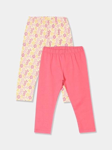 

Donuts Infant Girls Pack of 2 Assorted Cotton Stretch Ankle-Length Leggings