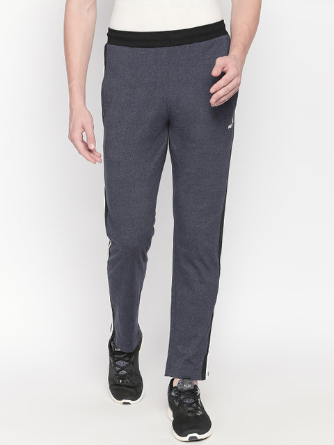 

FiTZ Men Grey & Black Colourblocked Slim-Fit Joggers