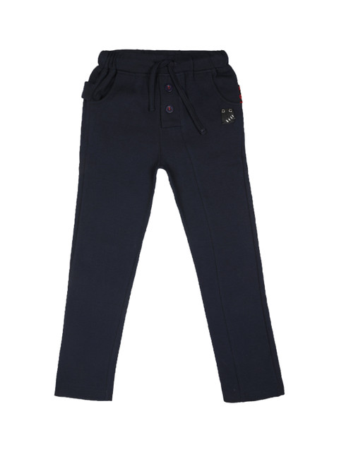 

Lil Tomatoes Boys Navy Blue Solid Track Pants