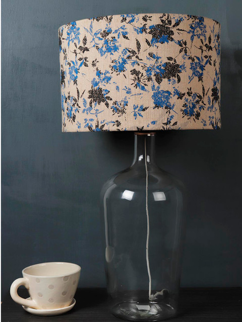 

Grated Ginger Beige & Black Printed Handcrafted Table Top Lamp Shade