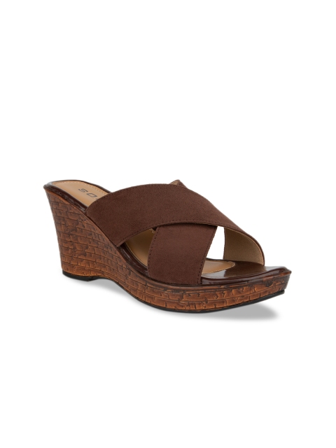 

SOLES Women Brown Solid Heels