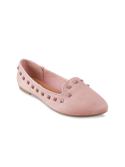 

Metro Women Pink Solid Embellished Ballerinas