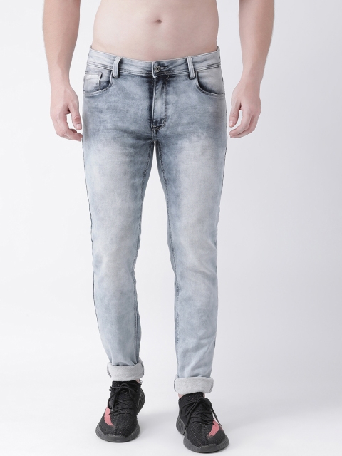 

Rex Straut Jeans Men Grey Tapered Fit Mid-Rise Clean Look Stretchable Jeans
