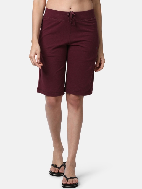 

Enamor Women Maroon Relaxed Fit Lounge City Shorts