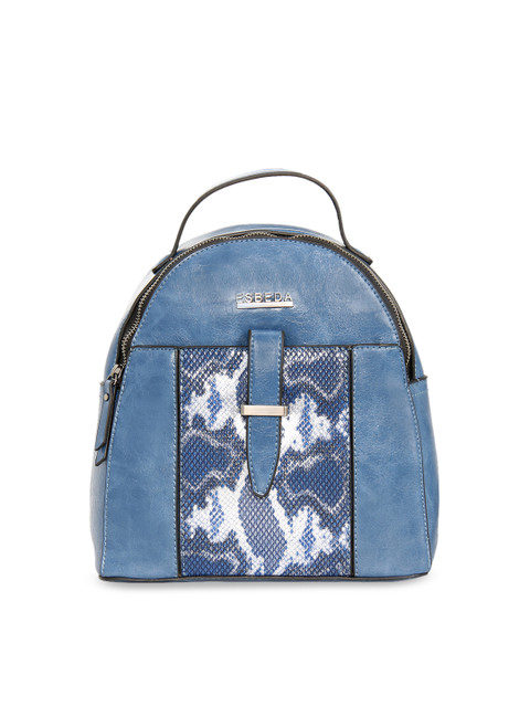 

ESBEDA Women Blue Textured Backpack