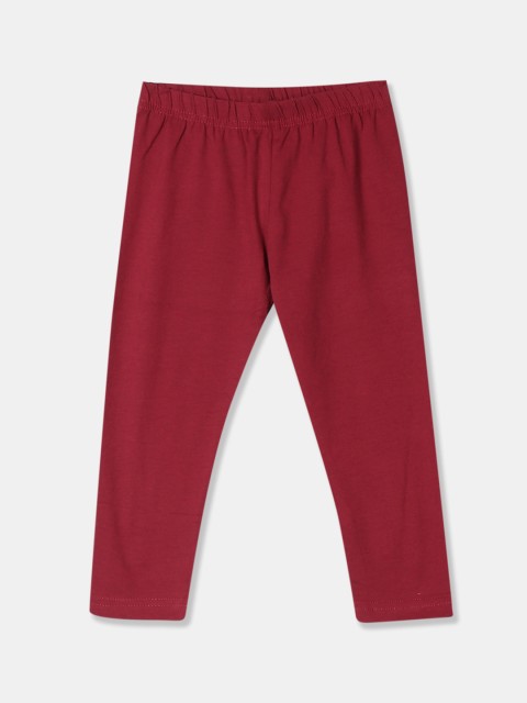 

Donuts Infant Girls Red Solid Ankle-Length Leggings