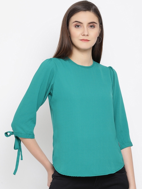 

Crimsoune Club Women Green Solid Top