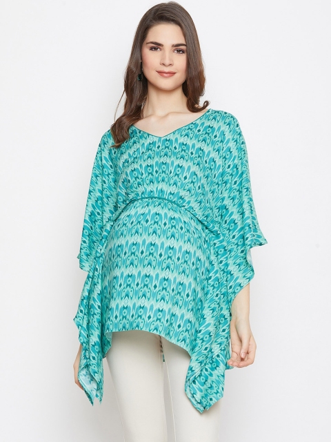 

The Kaftan Company Women Green Maternity Printed Tunic