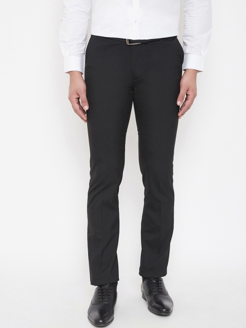 

Canary London Men Black Smart Slim Fit Solid Regular Trousers