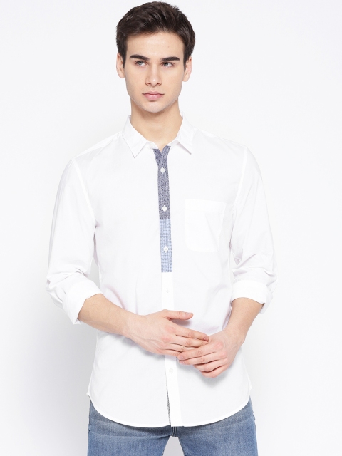 

LA LOFT Men White Regular Fit Solid Casual Shirt