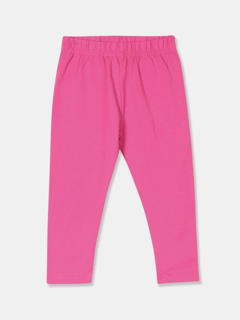 

Donuts Infant Girls Pink Solid Ankle-Length Leggings