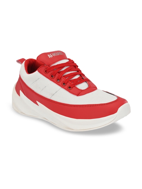 

AfroJack Men Red Colorblocked Sneakers