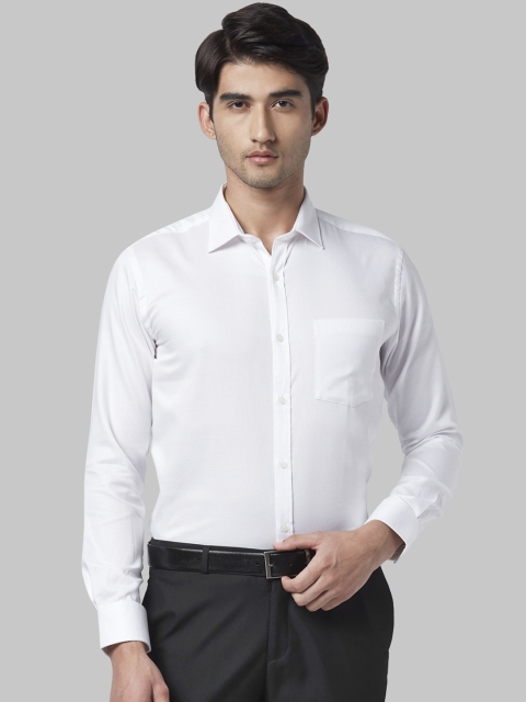 

Park Avenue Men White Regular Fit Self Design Formal Shirt