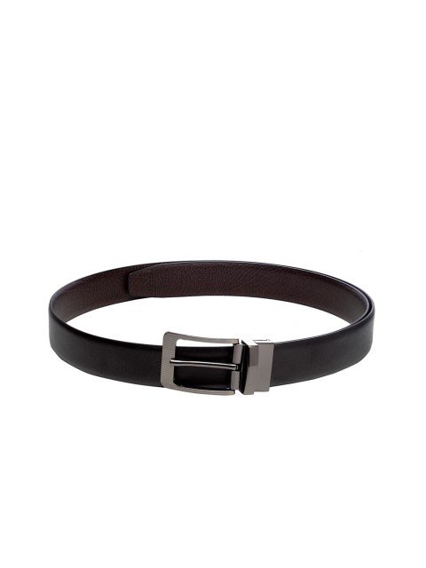 

Apsis Men Black Solid Reversible Belt