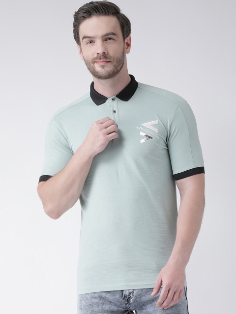 

Rex Straut Jeans Men Green Solid Polo Collar T-shirt