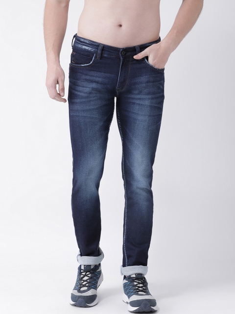 

Rex Straut Jeans Men Navy Blue Slim Fit Mid-Rise Clean Look Stretchable Jeans