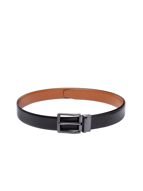 

Apsis Men Black Solid Reversible Belt