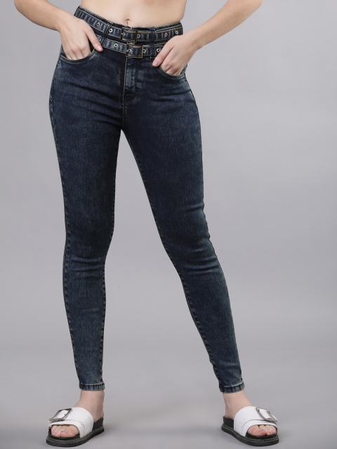 

Tokyo Talkies Women Navy Blue Slim Fit Mid-Rise Clean Look Stretchable Jeans