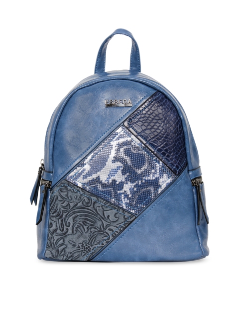

ESBEDA Women Blue Textured Backpack
