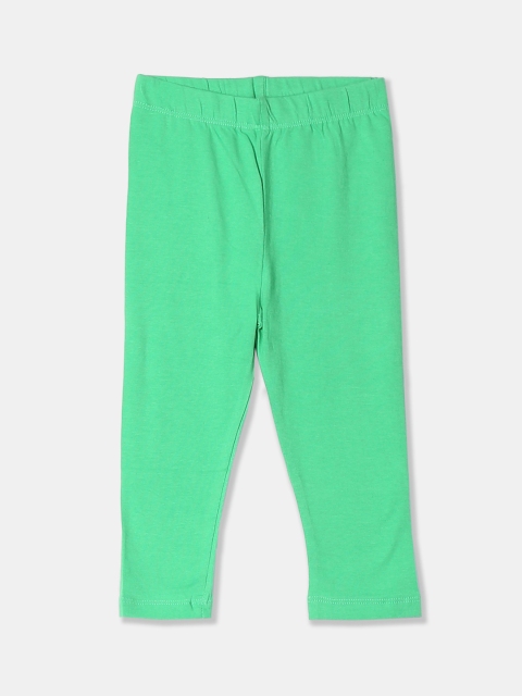 

Donuts Infant Girls Green Solid Ankle-Length Leggings