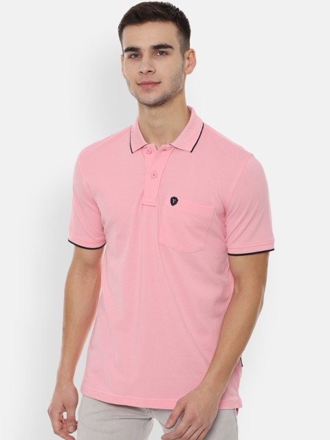 

Van Heusen Sport Men Pink Solid Polo Collar T-shirt