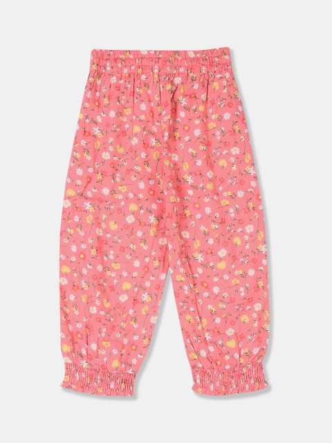 

Cherokee Girls Pink & Yellow Regular Fit Printed Joggers