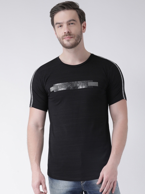 

Rex Straut Jeans Men Black Printed Round Neck T-shirt