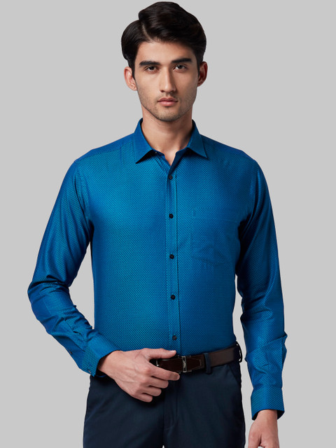 

Park Avenue Men Blue Slim Fit Printed Formal Shirt