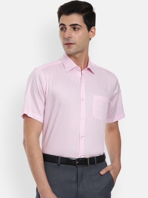 

Van Heusen Men Pink Regular Fit Striped Formal Shirt