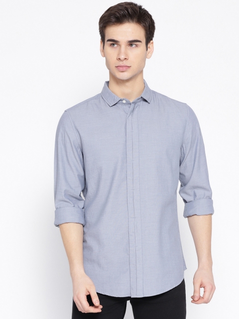 

LA LOFT Men Blue Regular Fit Solid Casual Shirt