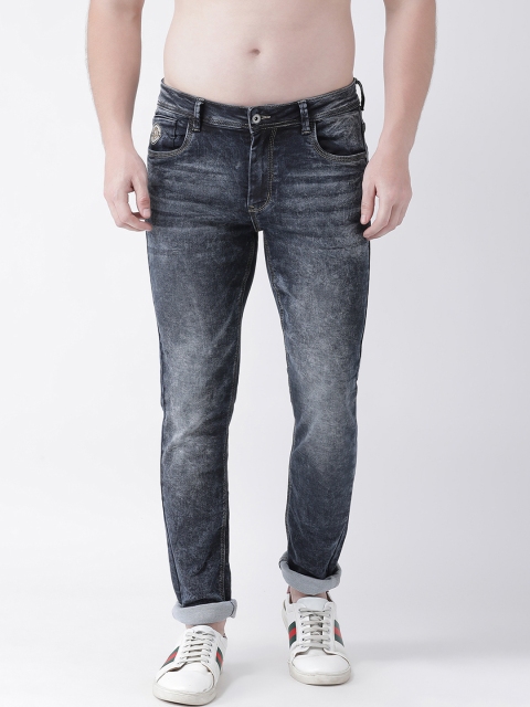 

Rex Straut Jeans Men Grey Tapered Fit Mid-Rise Clean Look Stretchable Jeans