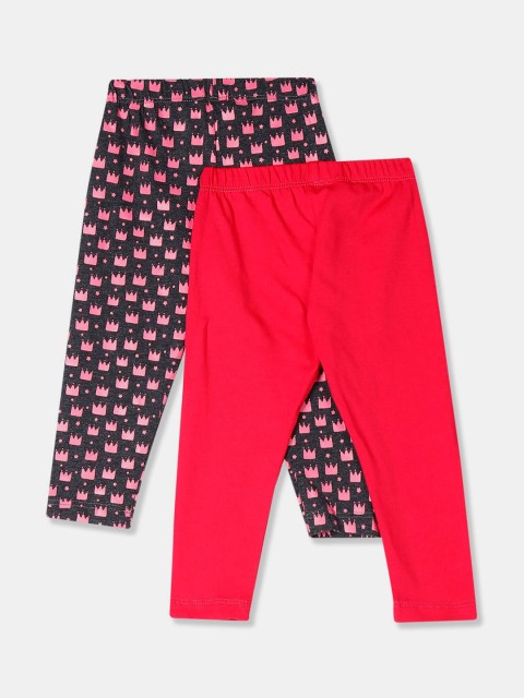 

Donuts Infant Girls Pack of 2 Assorted Ankle-Length Leggings