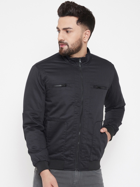 

Canary London Men Grey Solid Lightweight Bomber Jacket
