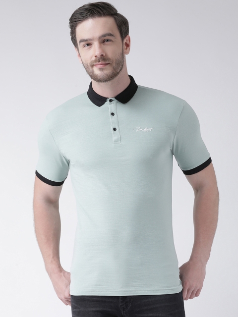 

Rex Straut Jeans Men Green Solid Polo Collar Slim Fit T-shirt