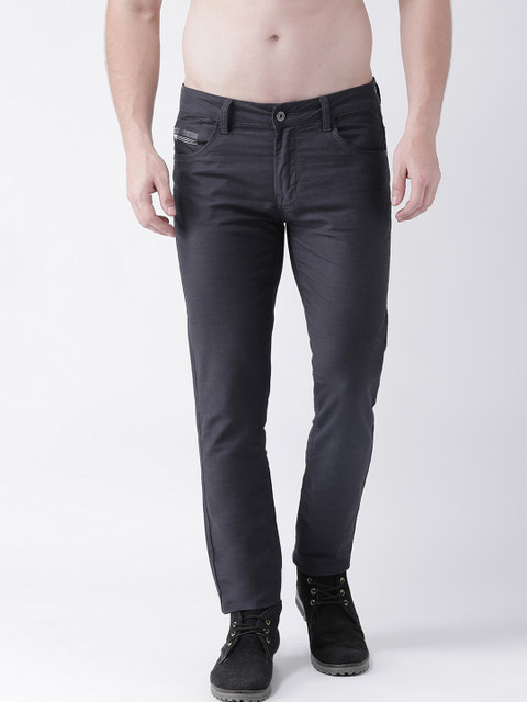 

Rex Straut Jeans Men Grey Tapered Fit Mid-Rise Clean Look Stretchable Jeans