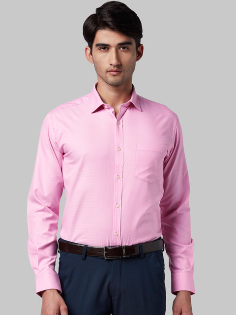 

Park Avenue Men Pink Slim Fit Self Design Formal Shirt