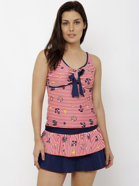 

Heart 2 Heart Women Red & Blue Printed Swimwear Set SW 14101