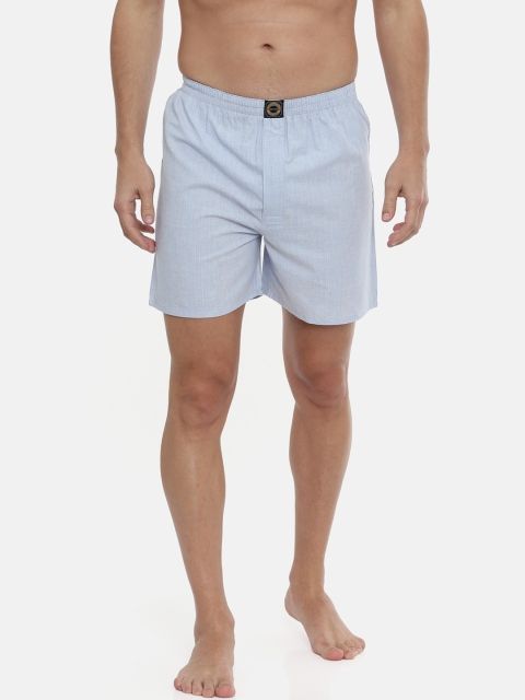 

Joven Men Blue Solid Woven Pure Cotton Boxers JB1P-BU