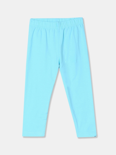 

Donuts Girls Blue Solid Ankle-Length Leggings