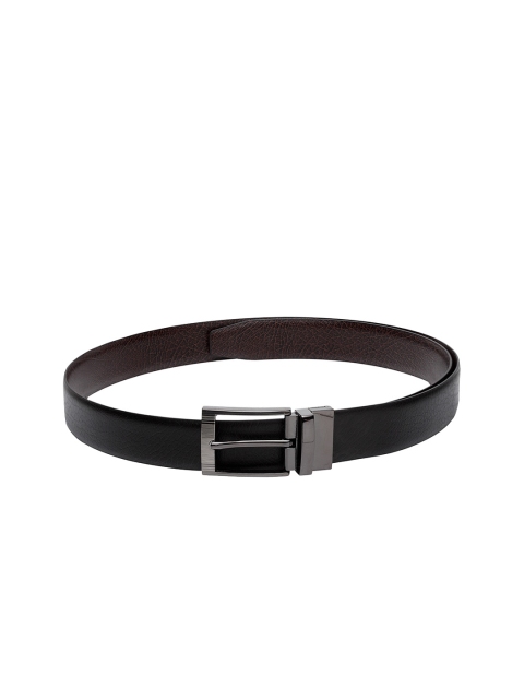 

Apsis Men Black Solid Reversible Belt