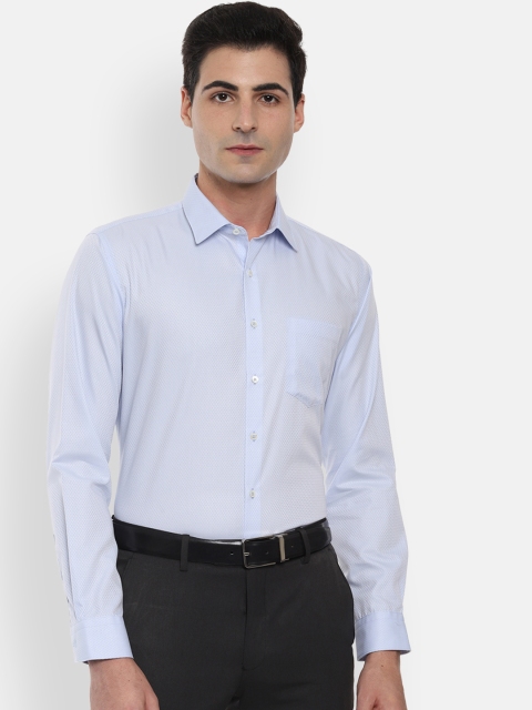 

Van Heusen Men Blue Slim Fit Self Design Formal Shirt