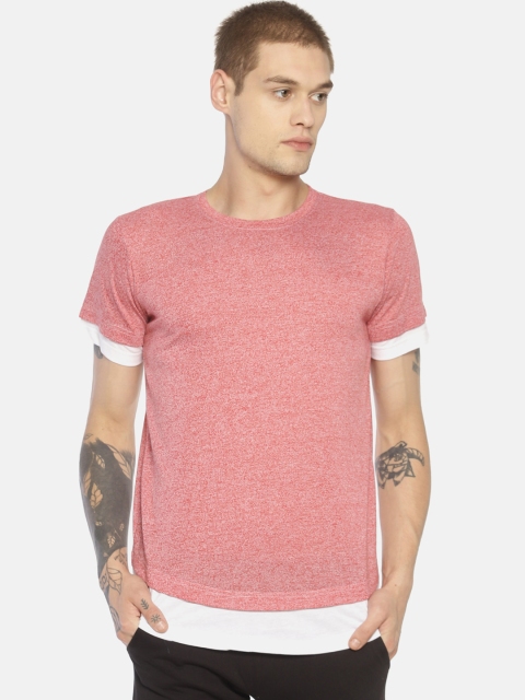 

IMPACKT Men Red Solid Round Neck T-shirt