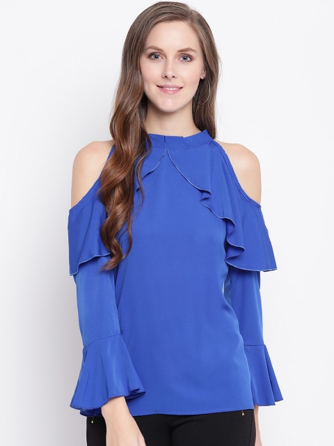 

RIVI Women Blue Solid Top